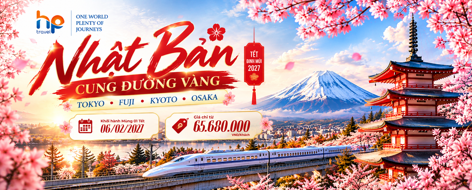 TOUR TẾT 2027 - NHẬT BẢN - CUNG ĐƯỜNG VÀNG